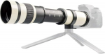 Tele Lens, Brand New White 420-800mm Aperture F/8.3-16 Full Manual Focusing Telescope Zoom Telephoto Lens for Canon EF Mount Camera