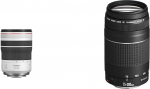Canon RF 70-200 mm F4L is USM Lens & EF 75-300 mm F4.0-5.6 III Zoom Lens (58 mm Filter Thread) Black