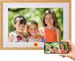 KODAK Digitaler Bilderrahmen 10 Zoll mit 4000mAh Li-Akku, WLAN Digitale Fotorahmen mit 32GB Speicher, IPS HD Touchscreen, Auto-Rotat, Elektronischer Bilderrahmen Teil Sie Fotos und Videos