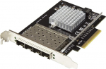 StarTech. com Quad Port 10G SFP+ v&otilde;rgukaart - Intel XL710 Open SFP+ Converged Adapter - PCIe 10 Gigabit Ethernet Server NIC - 10GbE Fibre Optic LAN Card - Dell PowerEdge HPE ProLiant (PEX10GSFP4I)