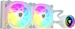 Nfortec - Atria X Liquid CPU Cooling ARGB 240 mm, Infinity Mirror 360 kraadi p&ouml;&ouml;ramine, 2x 120 mm PWM ARGB ventilaatorid, AMD ja Intel &uuml;hilduv, valge