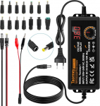 3V-36V reguleeritav toiteallikas 2A 72W universaalne reguleeritav toiteadapter 100V-240V vahelduvvoolust alalisvooluks koos LED pinge n&auml;iduga ja 5,5 x 2,5 mm 16Tips koduelektroonika, DC mootor 2A Max.
