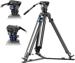 SIRUI SQ75A alumiiniumist videostatiiv koos h&uuml;draulilise vedelikupea S5-ga, 178 cm kiirpaigalduss&uuml;steem, pideva amortisaatoriga Pan/Tilt Dual QR-plaat, 8 kg kandev&otilde;ime, vastupidav universaal, SQ75A+S5