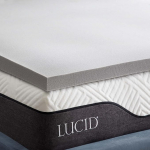 LUCID Memory Foam madratsitopper 120 x 200 cm bambus s&uuml;si, 5 cm paksune madratsitopper 120 x 200 cm