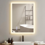 Mursche Bathroom Mirror with Lighting Bathroom Mirror with Light - 50 x 70 cm Explosion-proof Glass Mirror with Touch Mirror Anti-Fog Illuminated Bathroom Dimmable IP44 for Toilet Bathroom