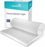 Samtena Viscoelastic Mattress Topper with Memory Foam Effect, 100 x 200 x 5 cm