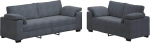 Dunkelgrauer Samt-Sofa-Set 2+3 Sitze, Wohnzimmer & B&uuml;ro, 160-219 cm, Polsterkomfort Model3324750