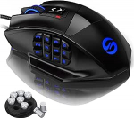 UtechSmart Venus Gaming Mouse 12 nuppu MMO hiir 16400 DPI USB Laser Gaming Mouse 18 nuppu Naga 16400 dpi Prooviv&otilde;tusagedus K&otilde;rge t&auml;psus Konfigureeritav LED v&auml;rvivalgustus MMO Gaming