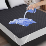 Arcona veekindel madratsikaitse, hingav veekindel madratsikaitse, niiskuskaitse madratsi pealiskate, 180 x 200 cm, tumehall madratsikaitse, inkontinentsi aluskate, pestav voodile.