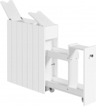 Yaheetech Vannitoa kabineti k&uuml;lgkapp V&auml;ike vannitoa kabineti s&uuml;vistatav riiul sahtlitega ja ratastega k&ouml;&ouml;gikapp v&auml;ikestele ruumidele, valge