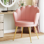 Ckaff Sametist s&ouml;&ouml;gitoa toolid, garderoobitool, kooriktooli koos kroonlehe seljatoega, polsterdatud tool, garderoobitool kuldsete metalljalgadega magamistuppa, s&ouml;&ouml;gituppa, elutuppa, roosasse tuppa