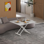 VOLERO' teisaldatav ruumi s&auml;&auml;stev laud; reguleeritava k&otilde;rgusega laud; Ulisse Medium mudel; t&otilde;stetava laua; reguleeritav elutoa laud (valge veeniga)