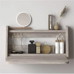 Ujuv seinale paigaldatav kokkupandav laud ruumi s&auml;&auml;stev riietuslaud kontoritesse ja v&auml;ikestesse ruumidesse Must Tamm 60x32cm