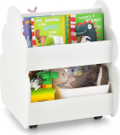 DREAMADE laste raamaturiiul 3 avatud riiuliga, m&auml;nguasjade korraldaja, ratastega m&auml;ngukast raamatutele ja m&auml;nguasjadele, lastetuppa ja lasteaeda 52 x 47 x 63 cm (valge)