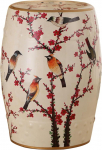 Leaceuv Keraamiline aiajalg, keraamiline iste, Chinoiserie iste, k&uuml;lglaud, taimestend, sise/v&auml;ljaku aiajalg, dekoratiivne aiajalg, aeda, elutuppa, terrassile (valge ploomi &otilde;is)