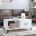 FIRBNUS Cout laud Kaasaegne k&uuml;ljelaud 2-kohaline telefonilaud Elutoa laud Stiilne disain V&auml;ike laud Elutoa kohvilaud Diivanilaud Teelaud Valge puitmaterjal 90 x 50 x 40 cm