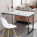 DropLeaf seinale paigaldatud s&ouml;&ouml;gilaud, kokkupandav k&ouml;&ouml;gilaud, puidust kokkupandav laud s&ouml;&ouml;gitoale, ruumi s&auml;&auml;stev disain v&auml;ikestele ruumidele