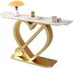 Schlanker, moderner Konsolentisch f&uuml;r den Eingangsbereich - Geometrisches Design, ideal als Couchtisch f&uuml;r Flur, Wohnzimmer, Foyer und B&uuml;ro - Stilvolle Eingangsm&ouml;bel f&uuml;r kleine R&auml;ume