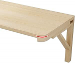 Klappbarer Wandtisch f&uuml;r die K&uuml;che, wandmontierter Klapptisch, klappbarer Computertisch f&uuml;r kleine R&auml;ume zu Hause, platzsparender schwebender Eck-Esstisch, Tragkraft 50 kg (suurus: 60 &times; 45 cm