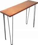 Konsolentisch Schmal, Konsolentisch Holz, Flurtisch f&uuml;r Eingangsbereich, Flur, Wohnzimmer, Flurtisch Schmal mit Verstellbaren Haarnadelbeinen(120x20x80cm/47x31x8in)