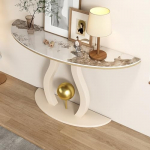 Moderner Konsolentisch mit rechteckiger Basis, Wandfl&auml;chen, seitlicher Flur, Eingangsbereich, moderner Konsolentisch, industrieller Flurtisch mit stilvollem Metallrahmen, Foyertisch hinter d