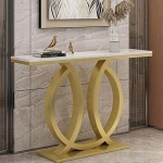 Moodne konsoollaud metallist alusega, diivanilaud esikusse, esikusse, elutuppa, esikusse, esikusse, sissep&auml;&auml;suks (must 1)