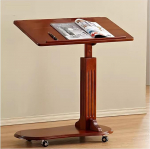 Mobiler Betttisch Vollst&auml;ndiger Laptop-Schreibtisch aus massivem Holz, beweglicher Hebe-Schlafzimmer-Nachtbett-Schreibtisch Bett-Hubtisch