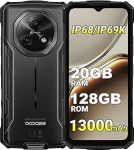 DOOGEE Fire 5 Pro Outdoor Handy Ohne leping, 13000mAh aku, 20GB RAM+128GB ROM, IP68/IP69K veekindel nutitelefon, 6.6" HD+ 90Hz, Android 15 NFC 4G Dual SIM Baustellenhandy