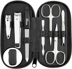Solingen Manicure Set &ndash; Comparison Winner &ndash; Genuine Leather Case Handy and Soft &ndash; 7 Piece Complete Set for Men and Women marQus Made of Shiny Nickel-Plated Polished Steel