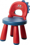 Children's Plastic Desk Chair - Children's Stool - Children's Chair Plastic - Suitable for 2 to 6 Years - Easy to Clean - Ergonomic Seat - Dinosaur Design - Children's Garden Chair