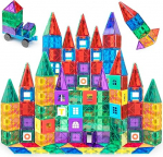 Playmags 150 Piece Mega Set: Now with Stronger Magnets, Sturdy, Super Durable with Vivid Clear Color Tiles. 18 Piece Clickins Accessories to Enhance your Creativity