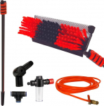 Telescopic Broom for Cleaning STARLYF Telescopic Hydrocleaner, Telescopic Rod up to 7 MTS, Window Cleaner, Water Powered, Soap Dispenser, for Solar Panels, Trucks, Bus, Cars (7 m)