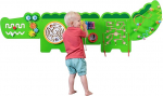 SPARK & WOW Crocodile Activity Wall Panels - Vanus 18 kuud + - Montessori Sensory Wall Toy - 11 tegevust - Activity Board - V&auml;ikelaste toa kaunistus