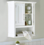 BAKAJI 3 Tier MDF Double Door Bathroom Cabinet with Opening 53 x 21.5 x 63.5 cm (White)