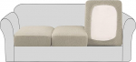 H.VERSAILTEX Individuelle Sitzkissen&uuml;berz&uuml;ge, hochdehnbar, Sofa-Schonbez&uuml;ge, Couchkissen&uuml;berz&uuml;ge, Sofabez&uuml;ge mit Jacquard-Struktur-Twill-Stoff (3 St&uuml;ck, f&uuml;r 3 Kissen-Sofas, Island Fossi)
