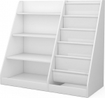 Vicco Conny Children's Shelf White with Large Shelves 90 x 81 x 40 cm Made of Chipboard Bookcase Ideal for Children's Room, Sophisticated Design for Maximum Use of Space