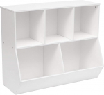 HOOBRO EWT32CW01 Children's Shelving Unit for Toys and Books, Children's Bookcase, Toy Shelf, 90 cm Long, for Children's Room, Playroom, Hallway, Nursery, White