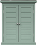 Elegant Home Fashions Glancy 2 Door Wall Cabinet Sage Green Slat Effect