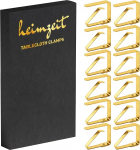 Heimzeit lauakatte klambrid kvaliteetsest roostevabast terasest [12 tk, 6,5 cm] V&auml;rv: Kuldne, laudlinahoidja v&auml;lis- ja siseruumides kasutamiseks, laudlinaklambrid laudade jaoks, millel on max. Plaadi paksus