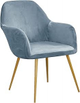 XGANGM Stretch Chair Covers, Velvet s&ouml;&ouml;gitoa tooli kate koos k&auml;etugedega, komplekt 1/2/4, kontoritooli katted, seljatoe tooli kate, k&otilde;rge tooli kaitsekate, hall sinine, 2 t&uuml;kki