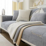 HLTQL Diivanikate 1 2 3 4-kohaline diivanikaitse libisemisvastane diivanikate L kuju pestav dekoor Perim diivanitekkide diivanikaitse kass koera tekk kahepoolne tepitud (D-2.70 x 210 cm)