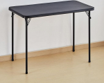 KAIHAOWIN Kokkupandav laud 47 x 97 x 70 cm, laud kokkupandav, pulberv&auml;rvitud terasjalgadega, must laud, s&ouml;&ouml;gilaud ilma kokkupanekuta k&ouml;&ouml;ki, elutuppa ja aeda