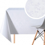 KP HOME PVC laudlina p&uuml;hkige puhas ristk&uuml;likukujuline &otilde;lilina 300x140cm reljeefne Elegantne p&uuml;hkige puhas ristk&uuml;likukujuline &otilde;lilina vin&uuml;&uuml;l veekindel tahke valge