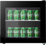 Corbero CFMMB430BLGL 44L must staatiline minibaar klaasuksega Temperatuurivahemik 1-10&deg;C Klaasriiulid Kondensaator p&ouml;&ouml;rduksed 40 dB Energiaklass F