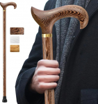 ispuoocti K&auml;sitsi valmistatud puidust jalutuskepp meestele ja naistele, 226 kg kandev&otilde;imega, jalutuskepid eakatele, ergonoomilised Derby High-End jalutuskepid, mis on valmistatud naturaalsest t&auml;ispuidust, sobivad kingitusteks