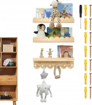 Buchanzeige f&uuml;r Kinder-Massivholzorganisator Set, Compact-Lagerregal, mehrschichtiger platzsparender Buchhalter | Dekorative Wandregal f&uuml;r Kinderzimmer, Heimstudium, Klassenzimmer, Kindergarten, Lesee