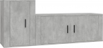 TV Schrank,2-TLG. TV-Schrank-Set Betongrau Holzwerkstoff,TV Board H&auml;ngend Schrank Fernsehschrank TV Bank Wohnzimmer M&ouml;bel Modern Wandschrank f&uuml;r Wohnzimmer Schlafzimmer