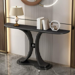 Moodne fuajee laud kivikonsool esikusse t&ouml;&ouml;stusliku disaini diivanilauad elutuppa koridori kontorisse v&auml;ikesesse ruumi (must+must, 150cm)