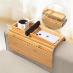 Sofa Armrest Tray - Couch Armrest with Removable Couch Cup Holder