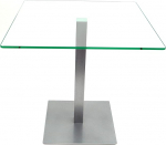Disainer k&uuml;ljelaud klaasist h&otilde;bedane 50 x 50 x 80 cm - elutoa laud modernne - vastupidav kohvilaud - praktiline kandiline kohvilaud - v&auml;ike kohvilaud - klaasist laud - diivanilaud - Made in